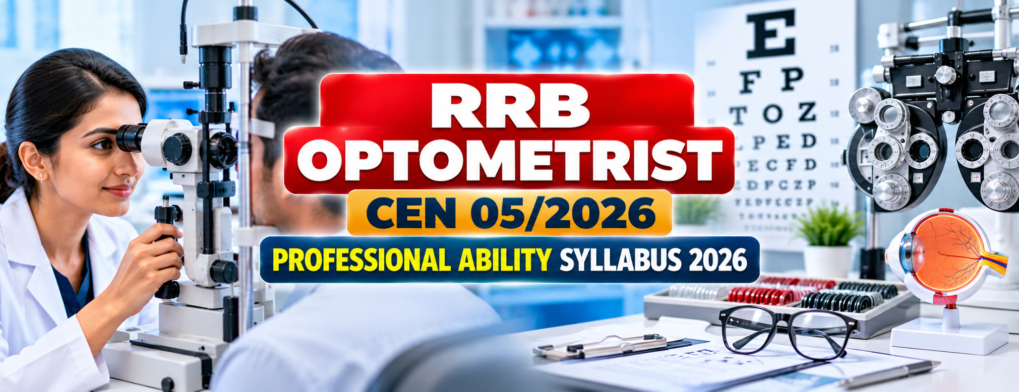 RRB Optometrist Syllabus & CBT Exam Pattern 2026 | CEN 05/2026