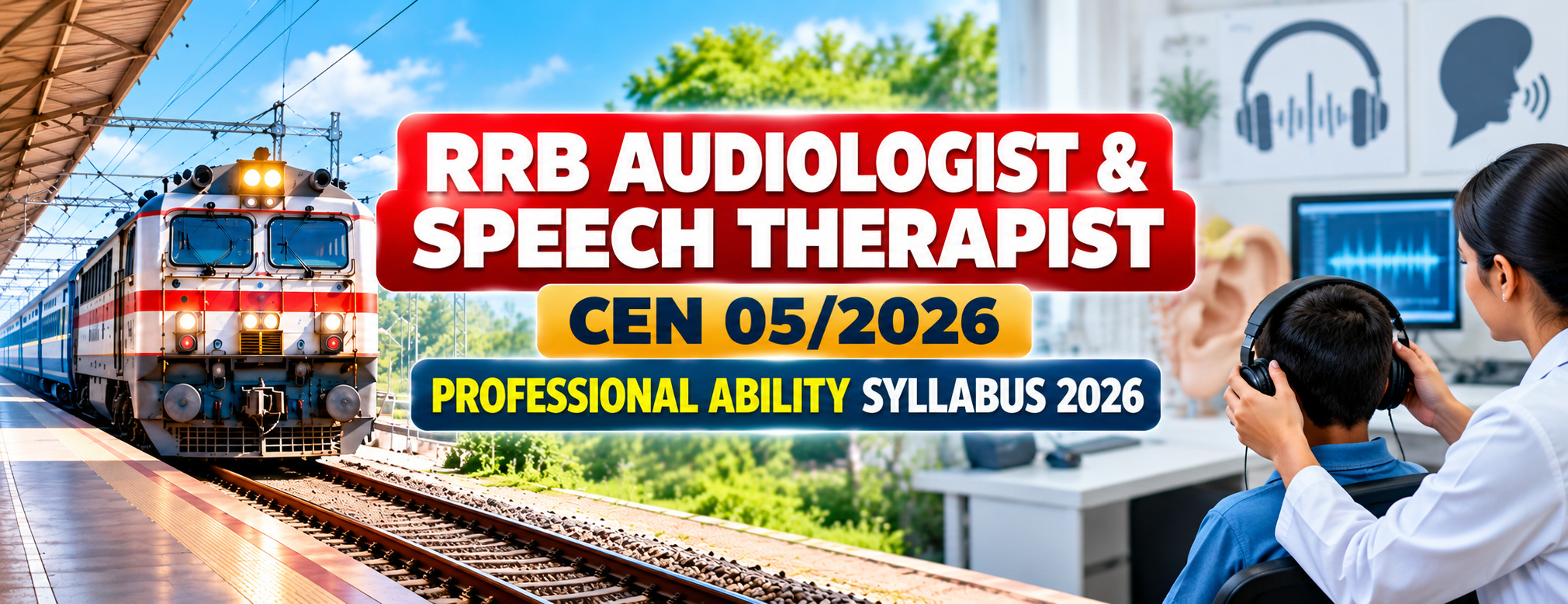 RRB Audiologist & Speech Therapist Syllabus & CBT Exam Pattern 2026 | CEN 05/2026
