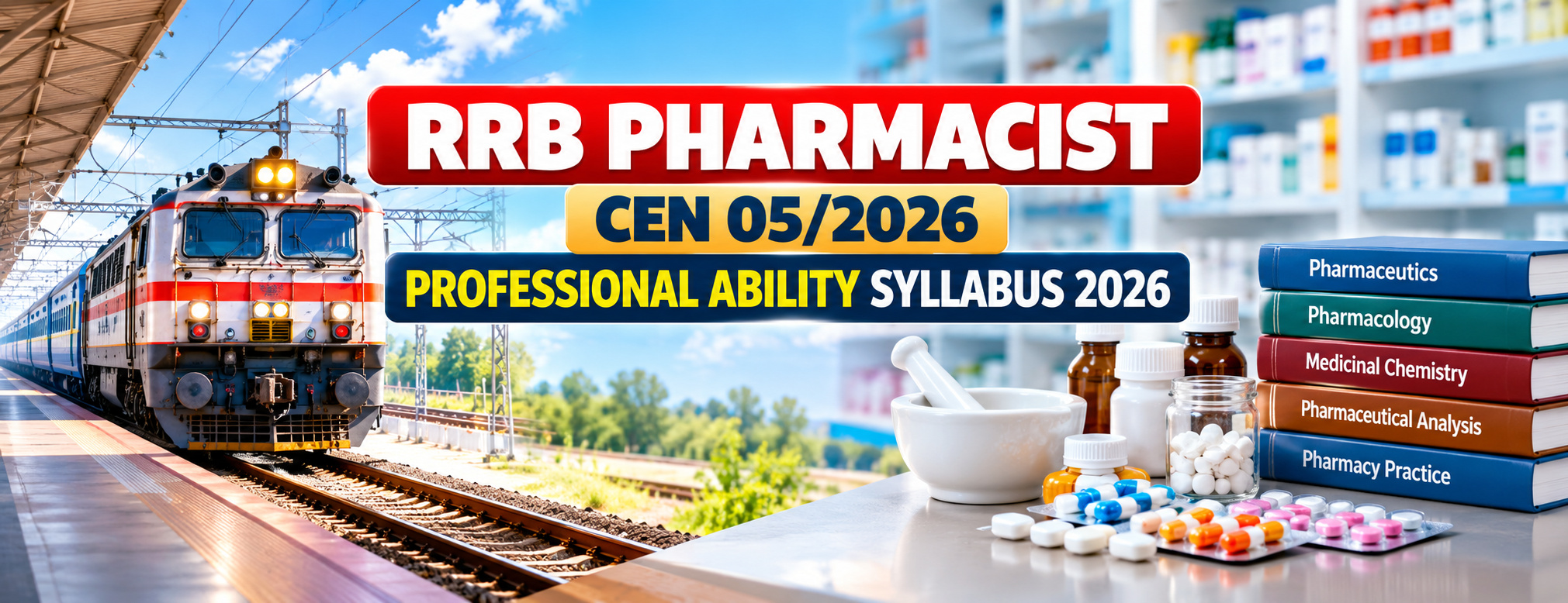 RRB Pharmacist (Entry Grade) Syllabus & CBT Exam Pattern 2026 | CEN 05/2026