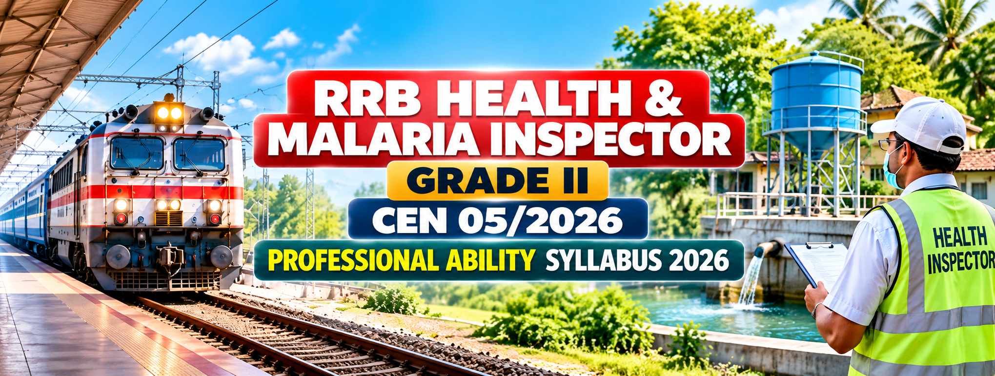 RRB Health & Malaria Inspector Grade II Syllabus & CBT Exam Pattern 2026 | CEN 05/2026